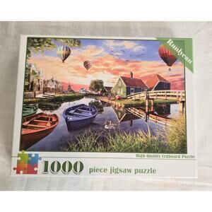 Runlycan 1,000 Piece Puzzle Boats & Hot Air Baloons 70x50 cm Ages 14+ Complete